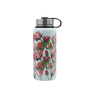 Iconix Pink Protea Stainless Steel Hot and Cold Flask - Stainless Steel Lid