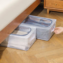 2 Piece Under Bed Shoe Storage Box with Clear Cover