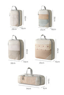 Iconix Premium 5 Piece Travel Organizers with Breathable Mesh