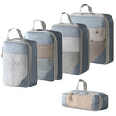 Iconix Premium 5 Piece Travel Organizers with Breathable Mesh