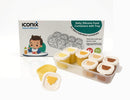 8 Piece Silicone Baby Food Storage Container Set with Tray - Earthy Colour