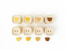 8 Piece Silicone Baby Food Storage Container Set with Tray - Earthy Colour