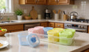 8 Piece Silicone Baby Food Storage Container Set with Tray - Multi Colour