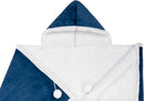 Fluffy Fleece Unisex Oversize Hooded Blanket - Navy Blue