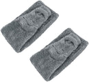 Fluffy Thigh High Leg Warmer Socks - Grey
