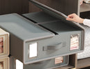 Foldable Fabric Cupboard Storage Organiser Box with Front Window & Handle