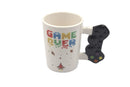 "Game Over" Tall Retro Gamer Mug with Black Game Controller Handle