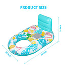 Flamingo Tropical Inflatable Pool Lounger cup holder