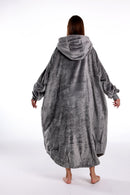 Light Grey Oversized Floor-Length Body Blanket Hoodie