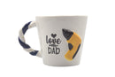 Mug with 'Love you Dad' text and a graphic of socks on a white background