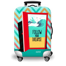 Printed Luggage Protector Cover - Open Doors - Follow your Dreams
