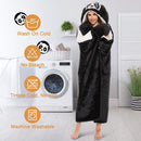 Animal Fluffy Fleece Unisex Hooded Blankets - Brown Sloth