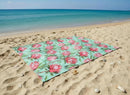 Water Resistant Picnic and Beach Throw/Mat (210×200cm) - Blue Protea