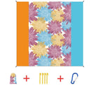 Water Resistant Picnic and Beach Throw/Mat (210×200cm) - Colourful Sunflower Mandala