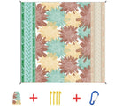 Water Resistant Picnic and Beach Throw/Mat (210×200cm) - Sunflower Mandala