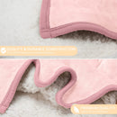 Animal Fluffy Fleece Unisex Hooded Blankets - Pink Sloth