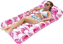 Single Leaf Pool Float – Extra Wide Inflatable Lounger - Pink Leaf