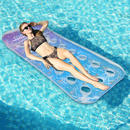 Single Sparkle Pool Float – Blue and Purple Glitter Lounger