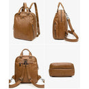Ladies PU leather Anti-Theft Backpack Professional - F9078