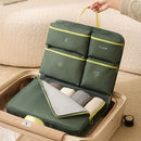 Foldable Hanging Travel Clothes Organiser Bag with Compartments & Handle