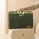 Foldable Hanging Travel Clothes Organiser Bag with Compartments & Handle