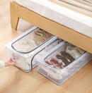 2 Piece Under Bed Shoe Storage Box with Clear Cover