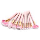 10 piece Pink Makeup Brush Set Makeup Brush Sets Iconix
