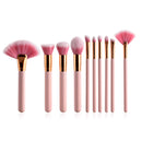 10 piece Pink Makeup Brush Set Makeup Brush Sets Iconix