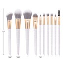 10-Piece White Ombre Makeup Brush Set Makeup Brush Iconix