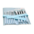 12 Piece Makeup Brush Set With Pouch - Turquoise Makeup Brush Sets Iconix