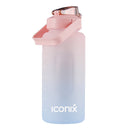 2.2 L Motivational Time Marker Water Bottle – Pink and Blue running accessories Iconix