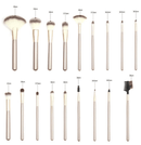 24 Piece Champagne Gold Makeup Brushes Set Iconix