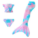 3 Piece Kids Candied Colours Mermaid Bikini | GB69 mermaid swimsuits Iconix