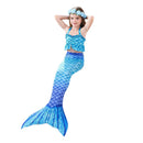 3 Piece Kids Ocean Blue Mermaid Bikini | GB14 mermaid swimsuits Iconix