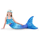 3 Piece Kids Ocean Blue Mermaid Bikini | GB14 mermaid swimsuits Iconix