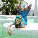 3 Piece Kids Ocean Coral Mermaid Bikini | KH04 mermaid swimsuits Iconix