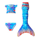 3 Piece Kids Ocean Coral Mermaid Bikini | KH04 mermaid swimsuits Iconix