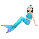3 Piece Kids Ocean Turquoise Mermaid Bikini | GB19 Mermaid Bikini Iconix
