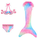 3 Piece Kids Pink Pastel Mermaid Bikini | GB35 Mermaid Bikini Iconix