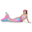 3 Piece Kids Pink Pastel Mermaid Bikini | GB35 mermaid swimsuits Iconix