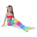 3 Piece Kids Rainbow Mermaid Bikini | GB04 mermaid swimsuits Iconix