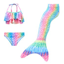 3 Piece Kids Rainbow Tones Mermaid Bikini | KH07 mermaid swimsuits Iconix
