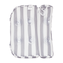 4D Mesh Bath Pillow with 6 Suction Cups – Grey and White Stripe Bedroom Decor Iconix