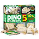 5-in-1 Junior Archaeology Dig Kit - Dino Skeleton Digging Kits Iconix