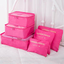 6 Pieces Travel Luggage Organiser Set Storage & Organization Iconix