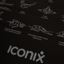 70-Position PVC Iconix Yoga Teaching Mat - Black Running Accessories Iconix