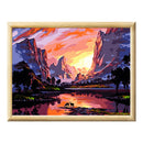 Adult Paint by Numbers with Frame - Mesmerising Mountains Paint By Numbers With Frame Iconix