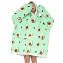 Adults Avocado Oversized Plush Blanket Hoodie Adult Blanket Hoodies Iconix