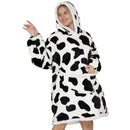 Adults Cheeky Cow Oversized Plush Blanket Hoodie Adult Blanket Hoodies Iconix