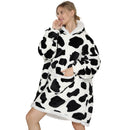 Adults Cheeky Cow Oversized Plush Blanket Hoodie Adult Blanket Hoodies Iconix